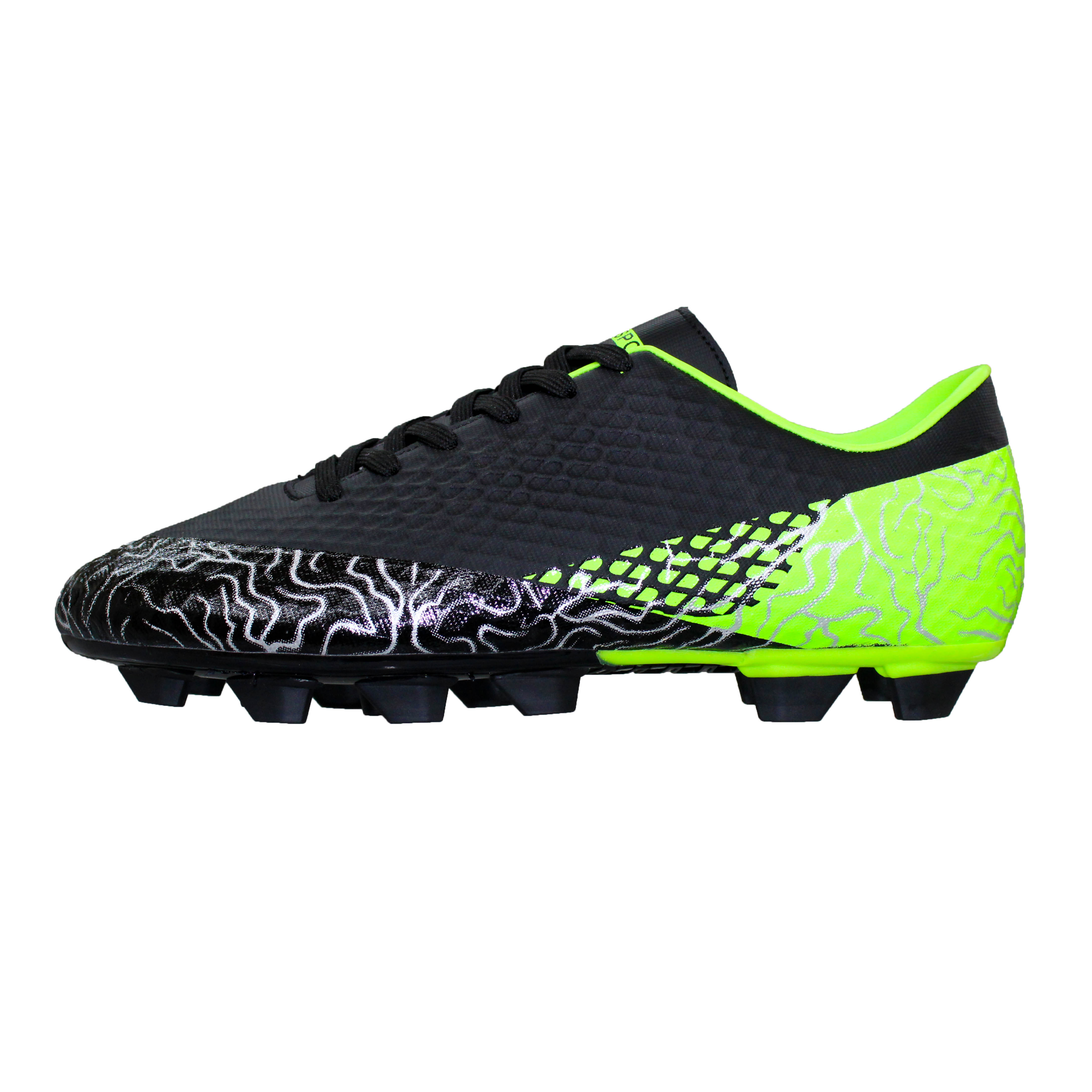 First Sport | Football Boots (20229) Black | Neon Green - Sports & Games