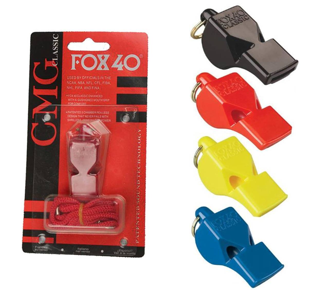 Fox 40  Classic Whistle (SG-230) Assorted - Sports & Games