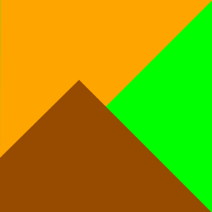 Orange/Brown/Green